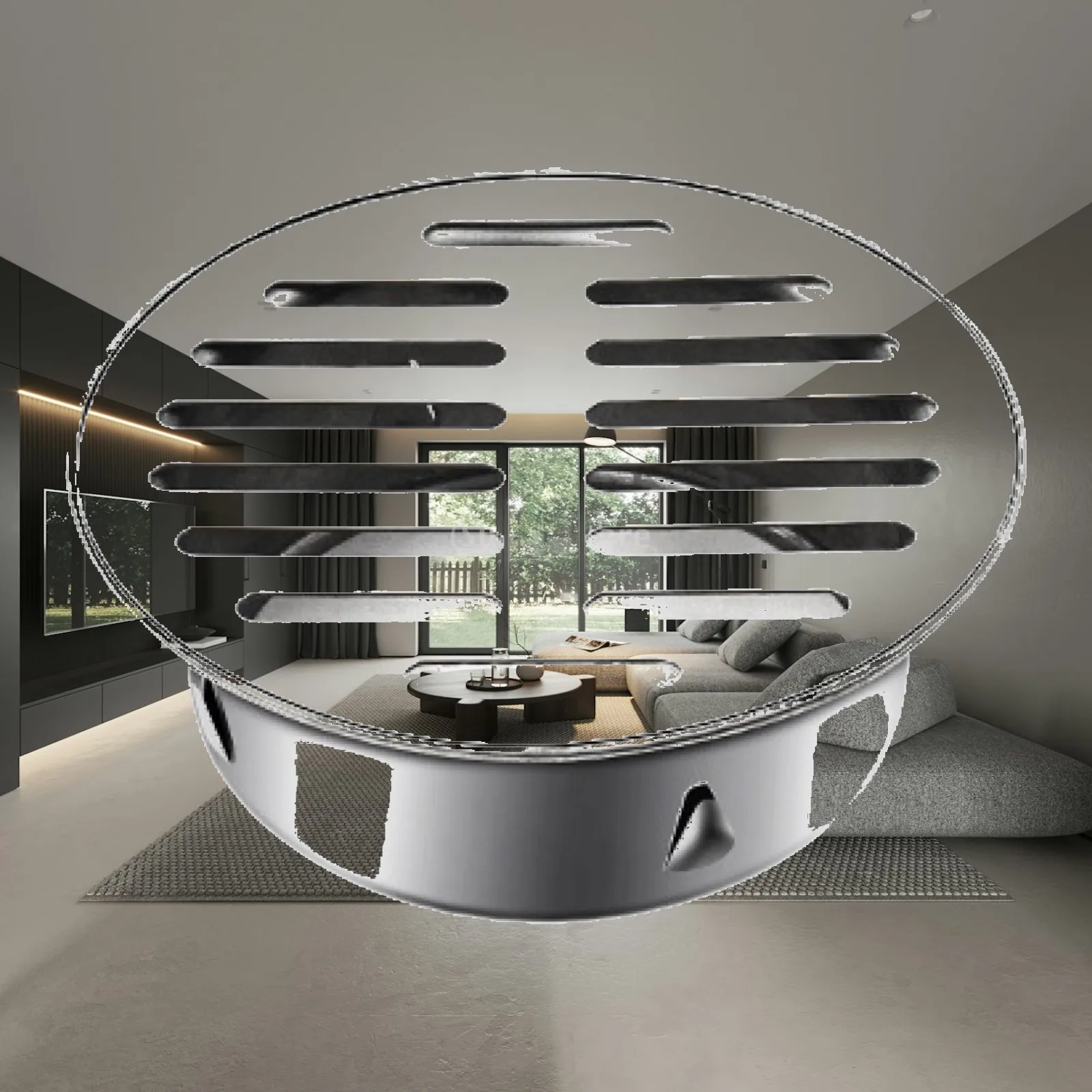 Stainless Steel Smooth Surface Floor Drain Cover Anti Clog Grate Strainer for Washroom Balcony Outdoor Drain Device