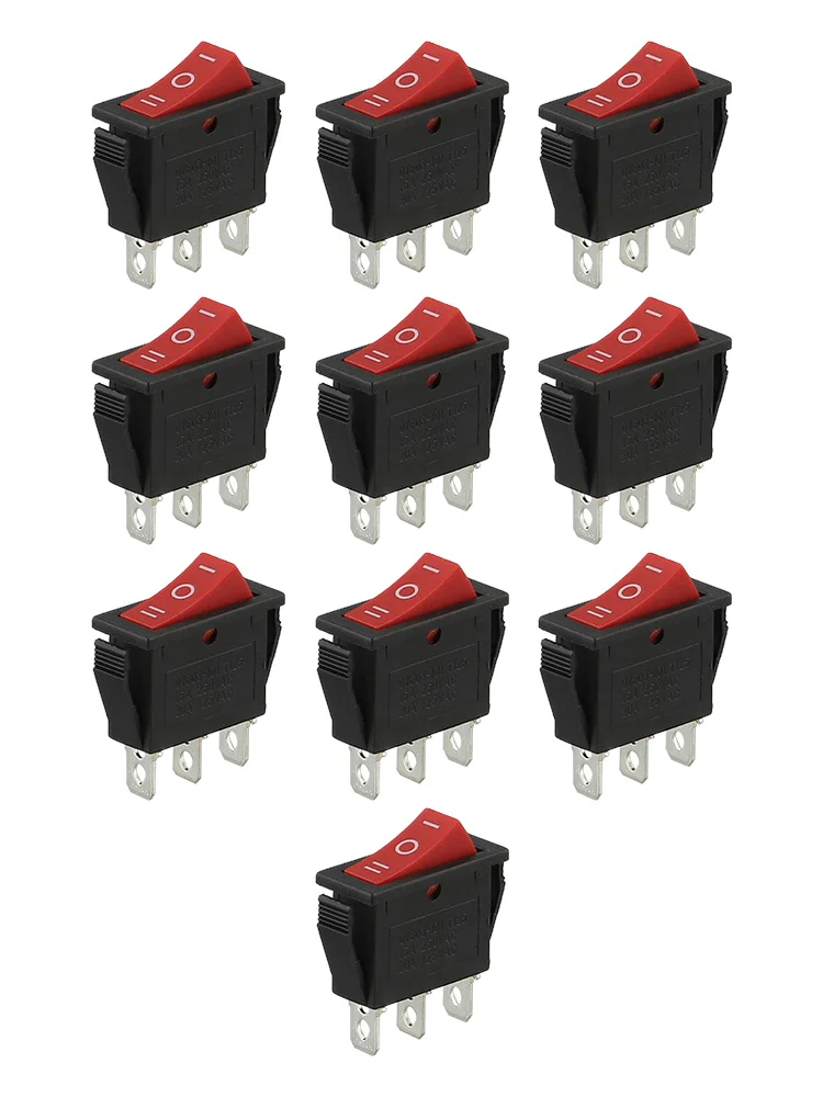 For Household Appliances 3 Pin Control ON-OFF-ON Switch 15A 250V 20A 125V Efficient Rocker Switch For Devices 3 Pin Switch