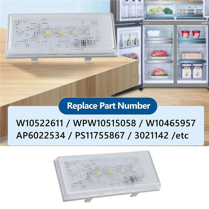 

ABUP-2X Новый обновленный светодиодный светильник W10515058, совместимый с Whirlpool/Kenmore/Maytag, холодильник с морозильной камерой