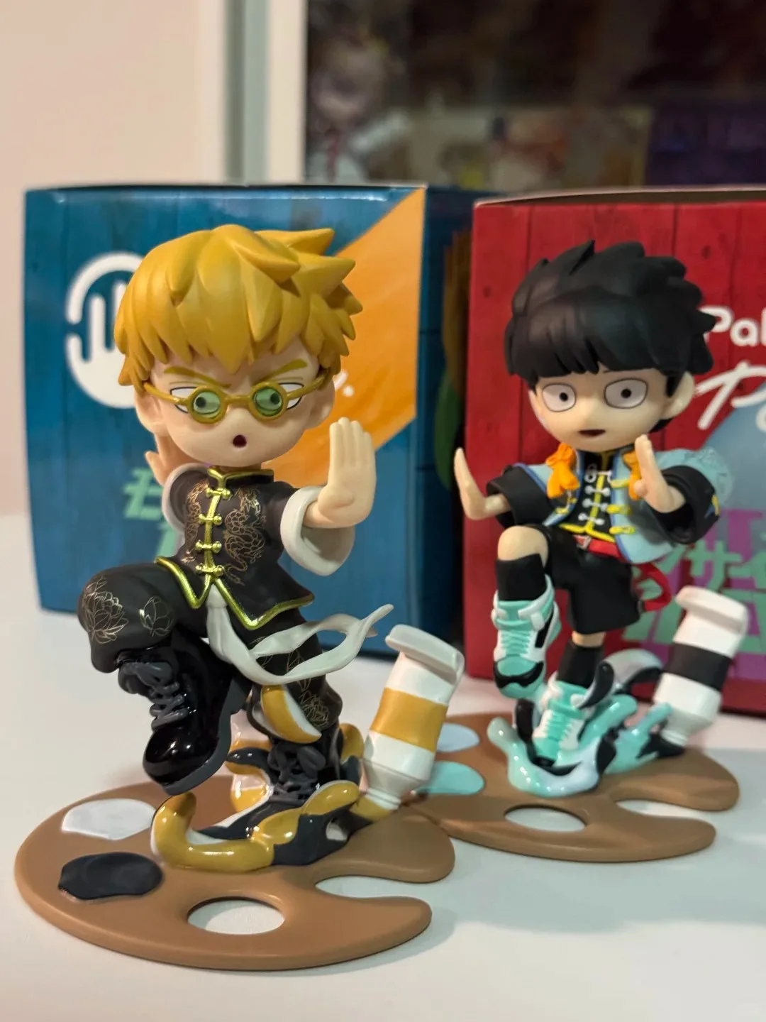 Neue Mob Psycho 100 Anime-Figuren GK Reigen Arataka Q-Version Kawaii Stehende Palm-Serie Modellpuppe Desktop-Ornament Sammelspielzeug – Detail 3