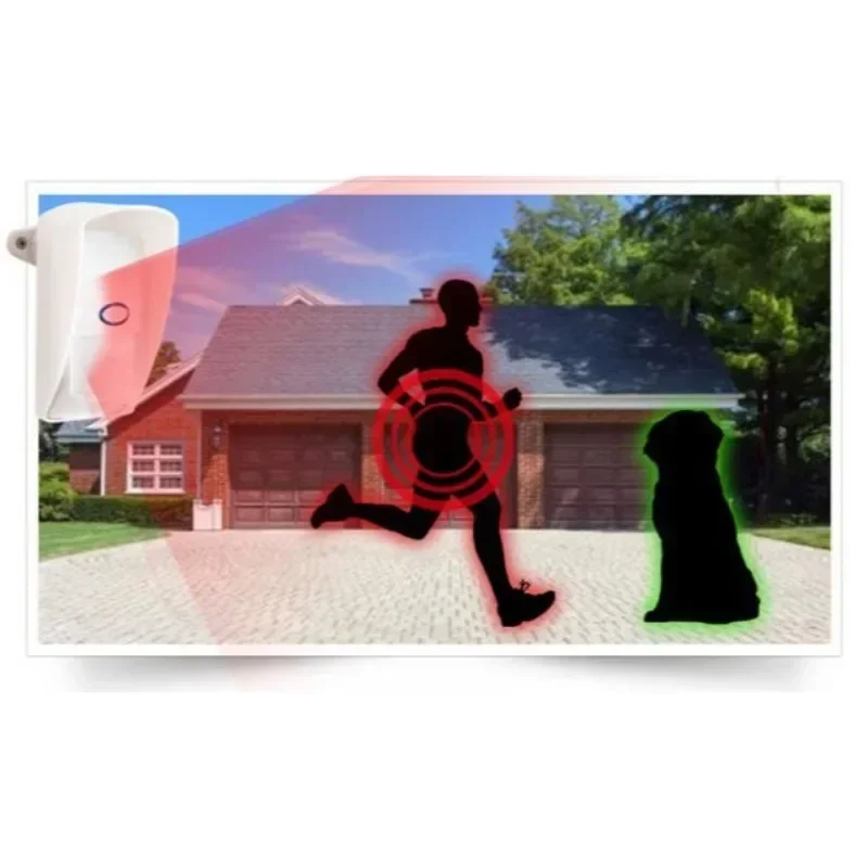 Outdoor 433MHz Wireless Infrared Detector Waterproof Pet Human Motion Detector Infrared Probe