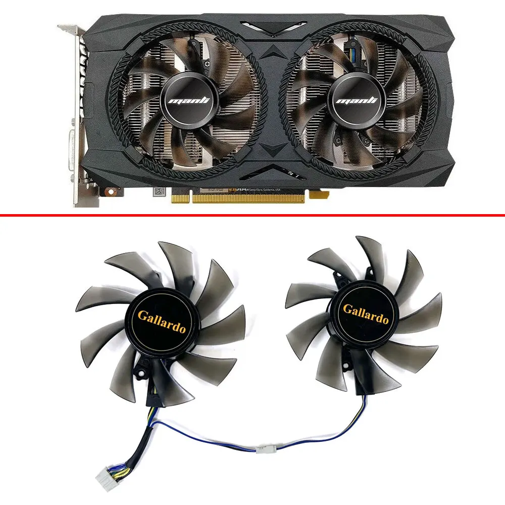 2 Stuks Koelventilator 75Mm 4pin T128015su Rtx2070 2060 Super Gallardo Gpu Ventilator Voor Manli Rtx2070 Rtx 2060 Super 8G Gallardo Video Fan