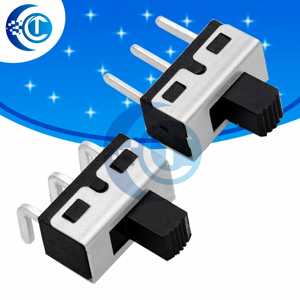 10~50PCS BS SS12D Toggle Switches: SS12D10/SS12D11/SS12D06 Models – 3-Pin Straight Feet, 5mm Handle (3A 250V)