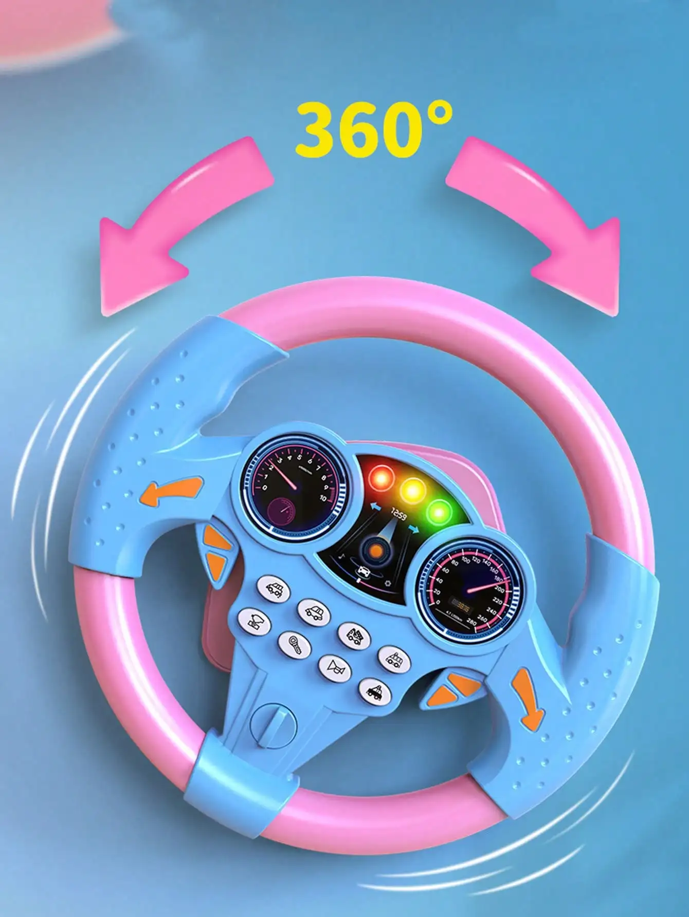 Driving Simulator Controller Portable Driving Simulator Steering Wheel Driver Toys  Puzzle Audible Toys Small Steering Wheel Toy
