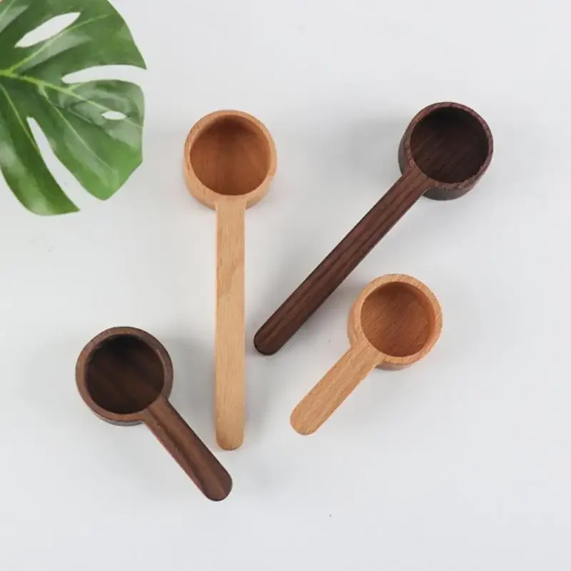 Measuring Wooden Spoon Coffee Bean Powder Black Walnut  Measuring Spoon Beech Wooden Spoon Kitchen Measuring Tools