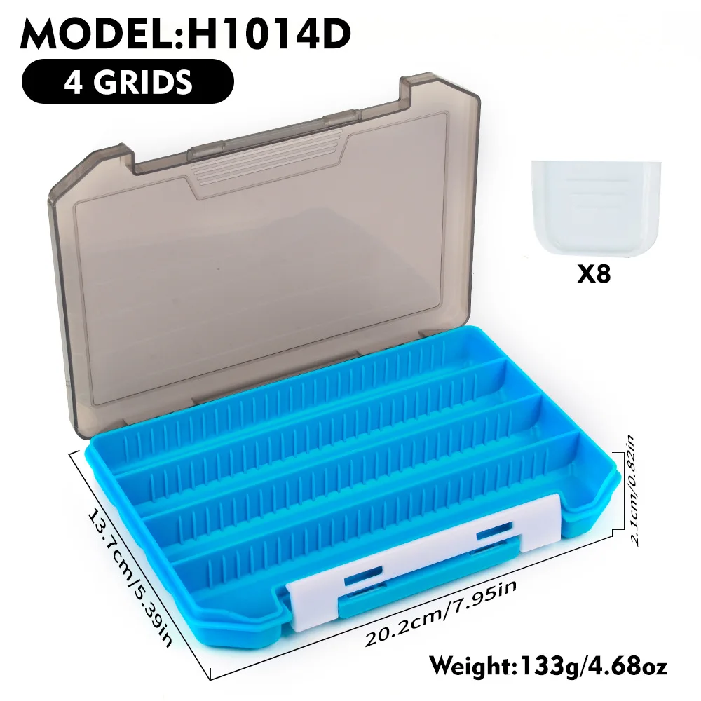 Portable Fishing Gear Box with Customizable Dividers - 2-in-1 Plastic Tackle Organizer Measuring 20cm Length for Angling