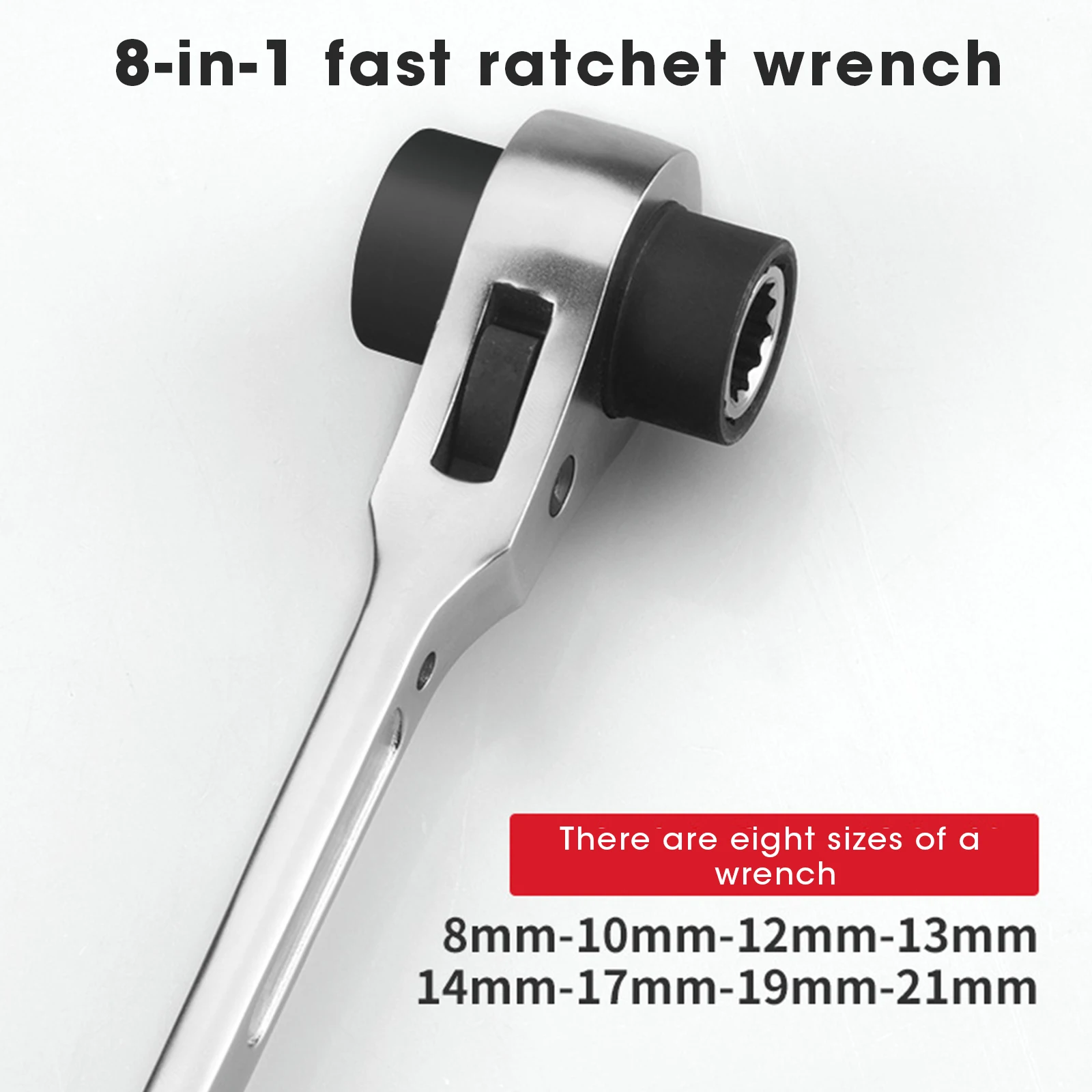 8-in-1 ratchet socket wrench Two-way automatic 8-in-1 dog bone auto repair tool gear wrench