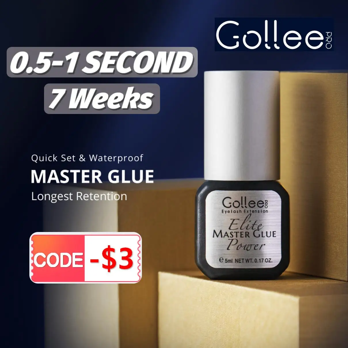 15 Uds Gollee sin quemar 0,5-1s extensión de pestañas de secado rápido Gule impermeable fuerte pestañas postizas adhesivas suministro de herramientas de pestañas