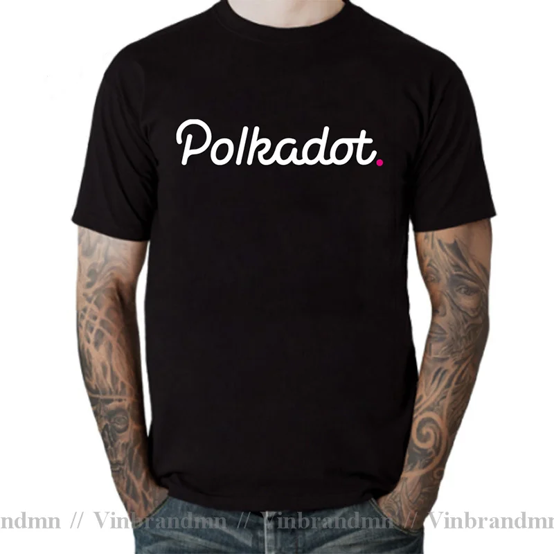 Vintage Polkadot Graphic T-Shirt Polkadot DOT Blockchain Crypto Coin Printing Tops Casual T Shirt Bitcoin Currencycrypto Clothes