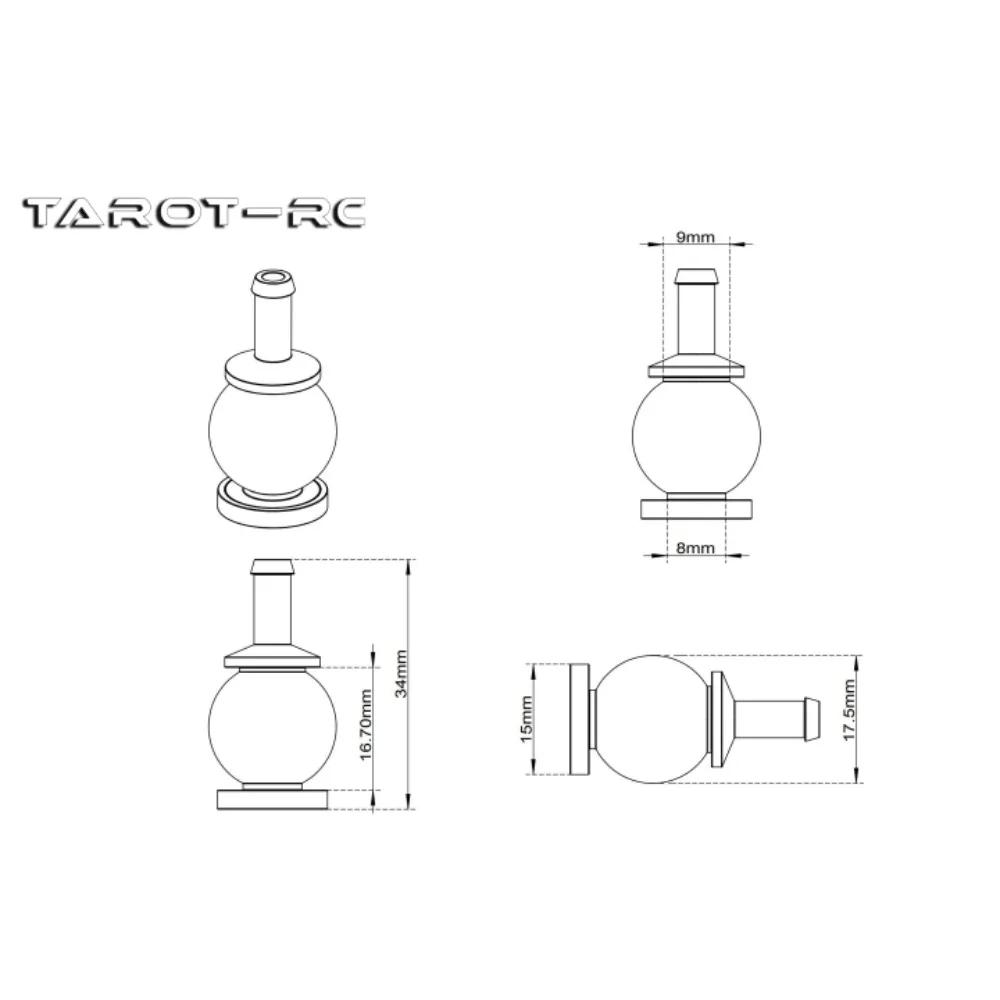 Sfera smorzante tarocchi 3 pezzi TL10A05 4 pezzi TL10A09 2 pezzi TL10A08 Ammortizzatore cardanico per RC Drone FPV