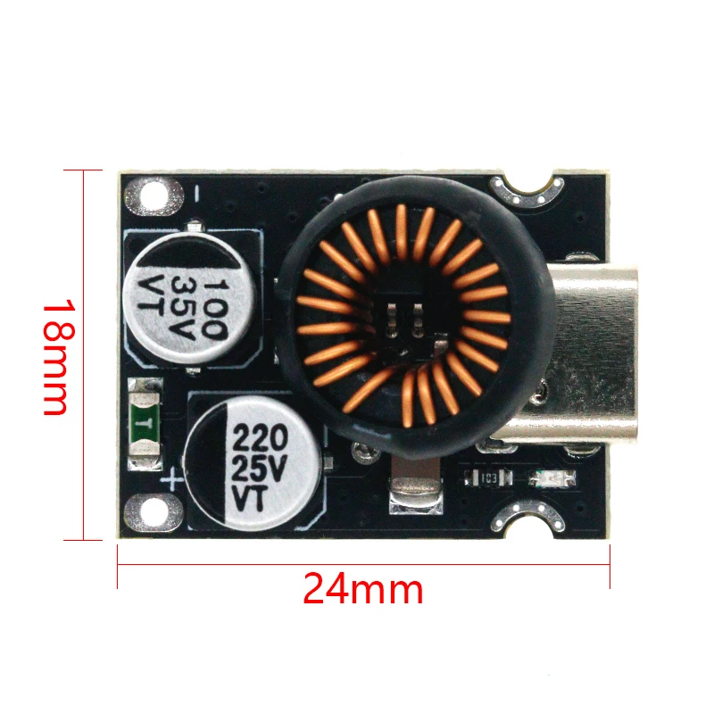 Módulo de carga rápida multiprotocolo DC12-30V mini 65W compatible con protocolo de salida PD2.0/PD3.1PPS interfaz tipo C