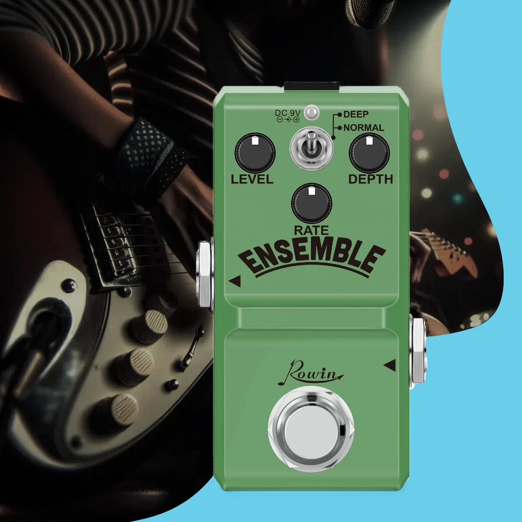 Rowin-Green NANO Ensemble Classic Analog Chorus Guitar Effect Pedal  Based On Legendary Jazz BBD Circuit Super Mini True Bypass