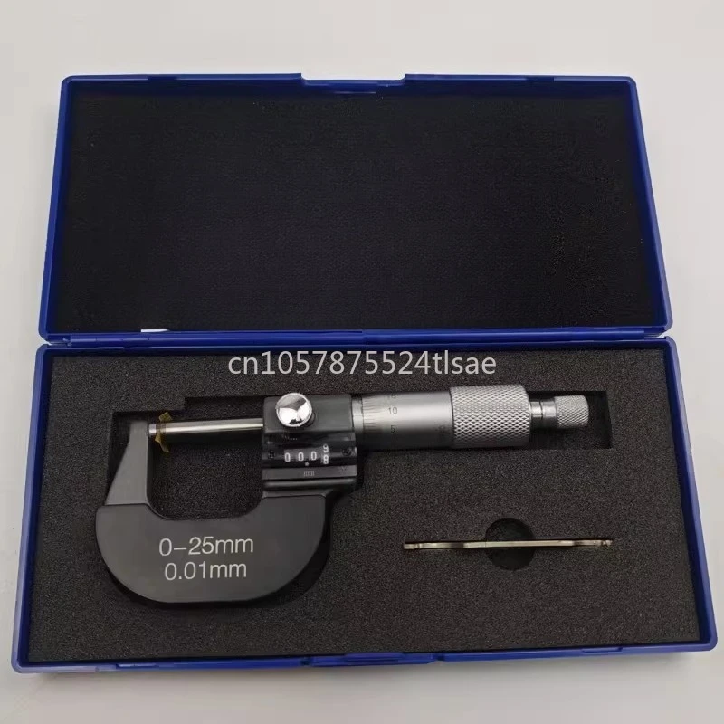 

0-1"/0.001" 0-25mm 0.01mm Inch Metric Micrometer with Counter Calibration Micrometer Thickness Measuring Gauge