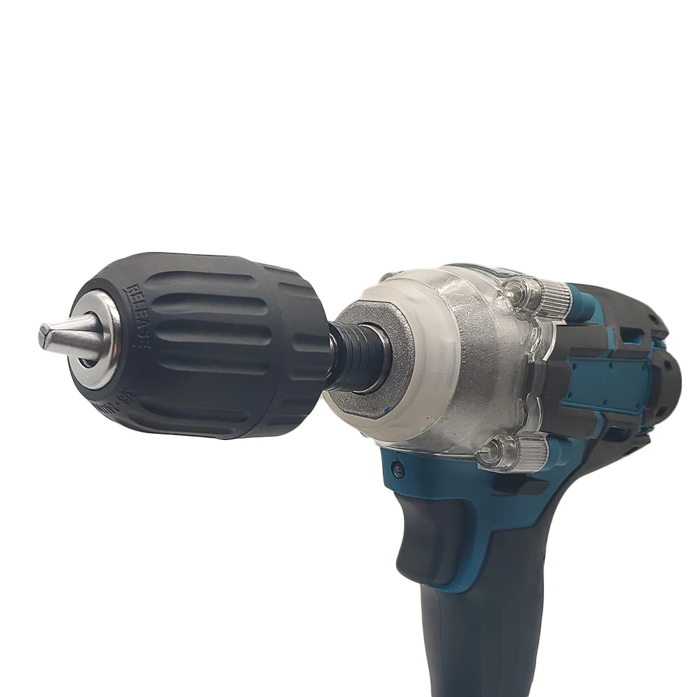 Keyless Drill Chuck 0.8-10mm 3/8-24UNF, Hex Shank/SDS-Plus/Square Quick Grip Adapter, Chuck for Drill Bit Screwdriver Tap&Socket