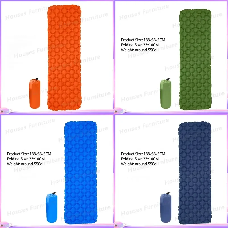 JWH-044 Ultralight Camping Inflatable Mattress 40D Nylon Waterproof TPU Sleeping Pad Outdoor Hiking Backpacking Air Bed Mat