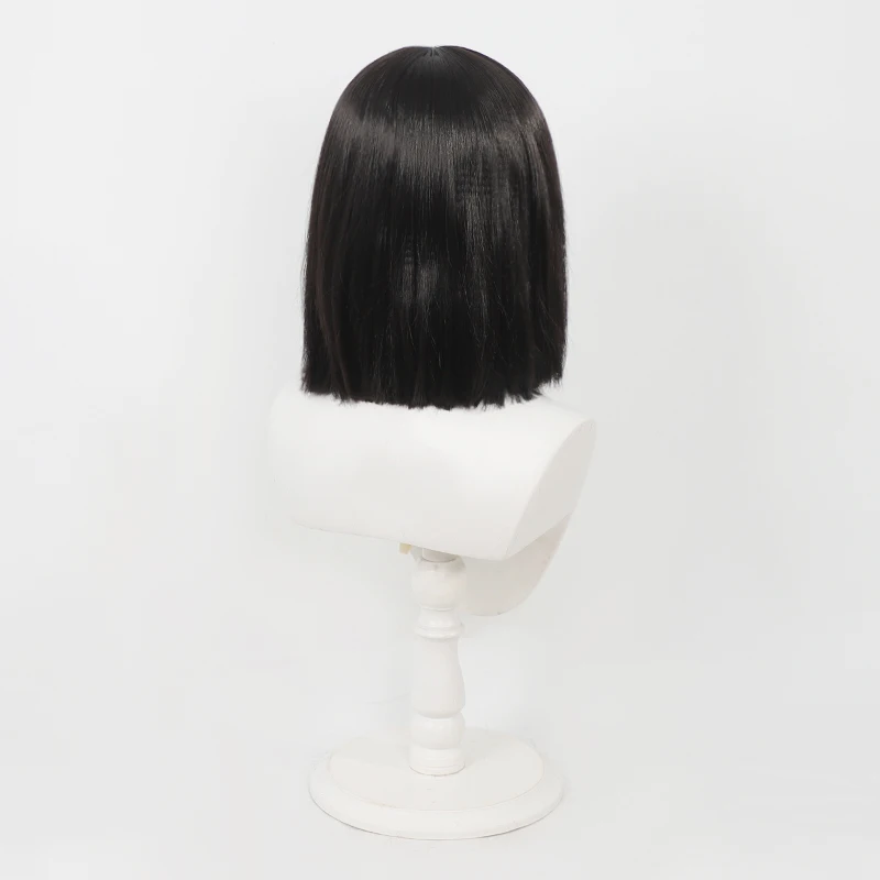 لعبة أنيمي ليمبوس شركة Ryoshu شعر مستعار تأثيري أسود مقاومة للحرارة الاصطناعية الشعر هالوين كرنفال الدعائم الطرف للنساء الرجال