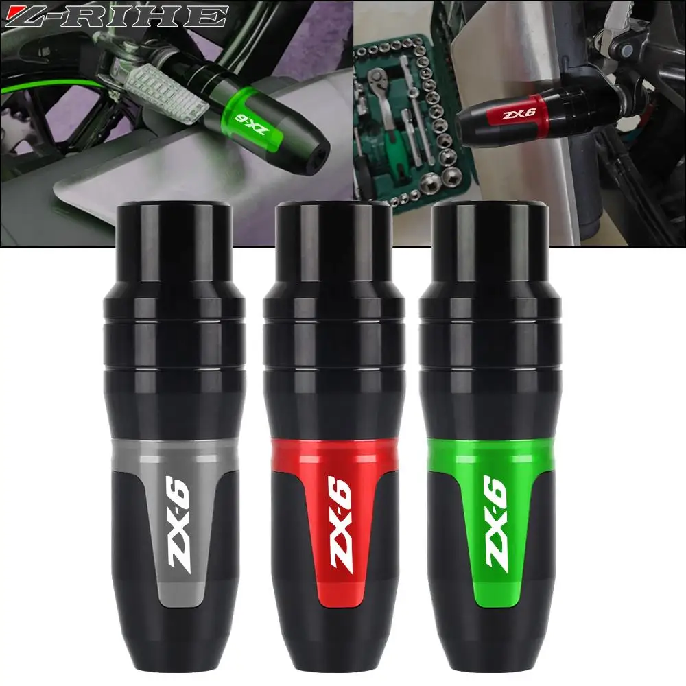 

Motorcycle Accessories For KAWASAKI ZX-6 ZX-636R ZX-6R ZX6 ZX6R ZX6RR ZX636R Exhaust Frame Sliders Crash Pads Falling Protector