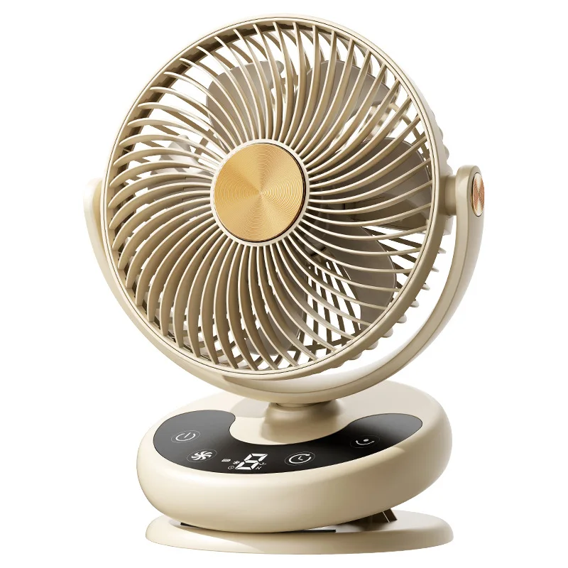 Office desktop small fan 8 inch shaking head touch screen USB charging clip fan clip fan dormitory bedside