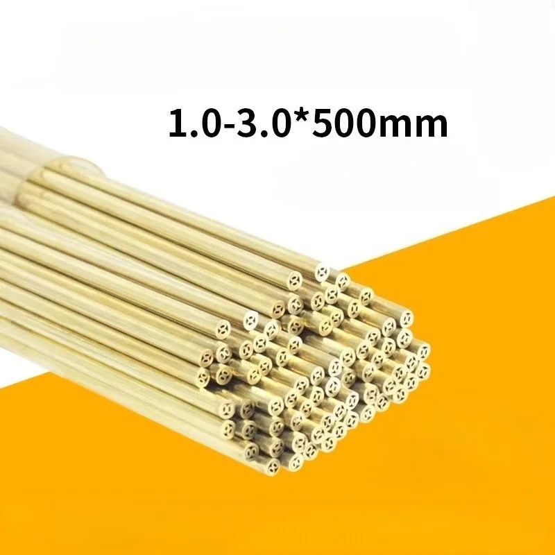 EDM Drilling Brass Electrode Tube multihole 1.0/2.0/2.5/3.0*500mm 4 Holes for WEDM Drilling Machine