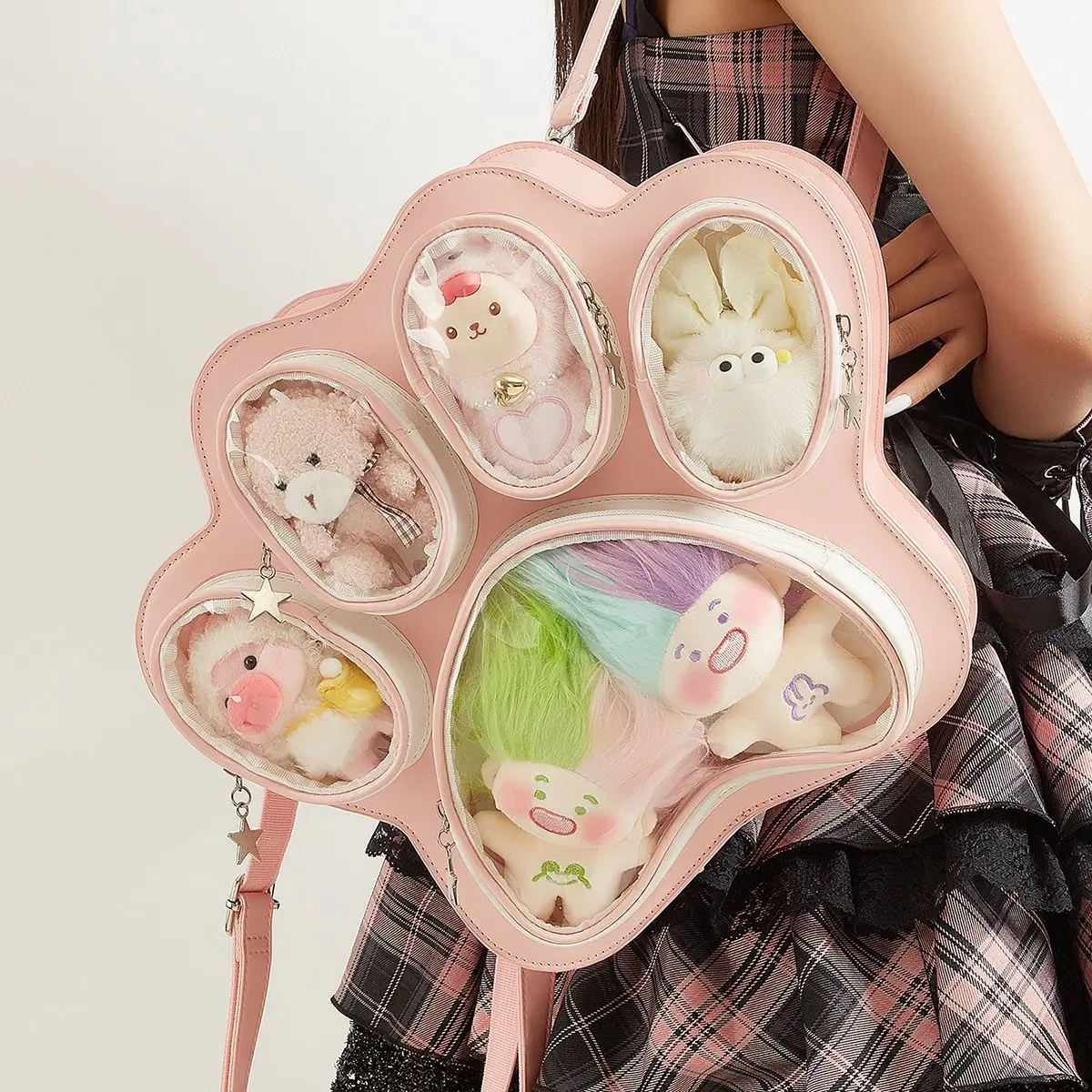 

Japanese Sweet Cute Cat Paw Ita Bag Women Large Capacity Multi Layer Backpack Ladies Anime Harajuku Kawaii Mochilas Mujer 2025