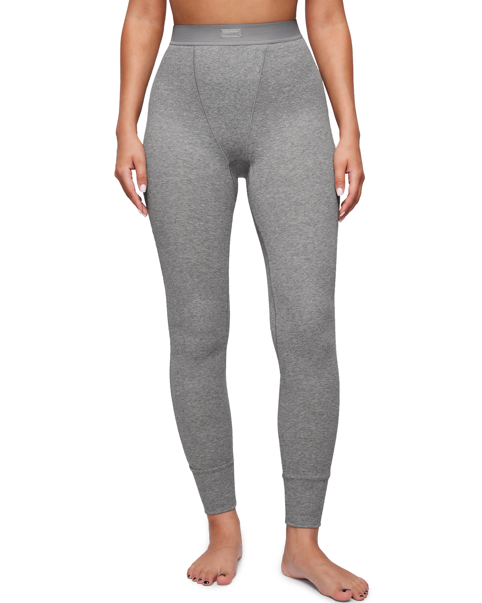 Leggings in cotone da donna Pantaloni da yoga morbidi a vita alta Allenamento elasticizzato a tutta lunghezza