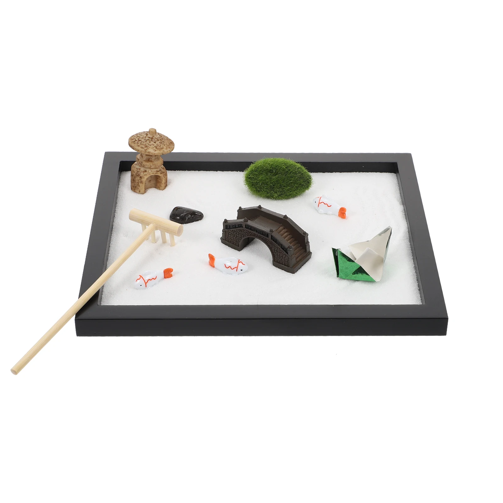 1 Set Zen Table Decoration Elegant Microlandscape Ornament For Desktop Home Meditation Gift Sandbox Decorative Miniature Garden