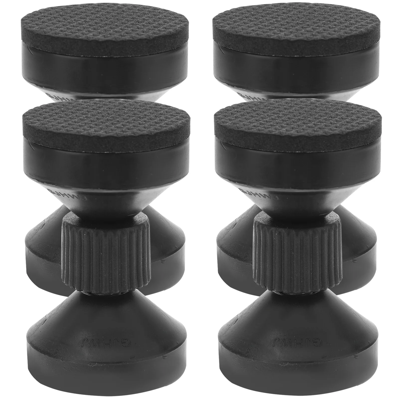 4 Pcs Furniture Fall Preventer Bed Stoppers for Headboard Support Wall Cabinet 65X4CM Frame Black Noise Stabilizer