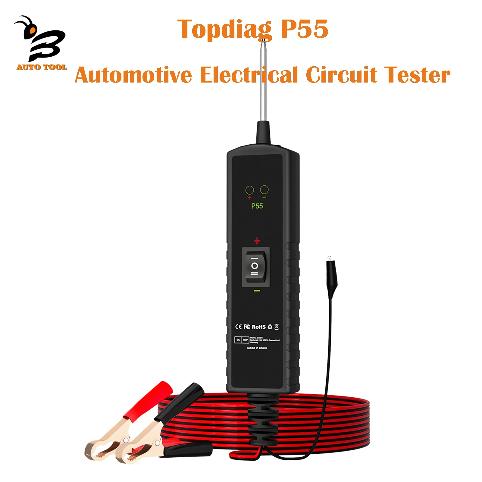 

Topdiag P55 Car Electrical Circuit Tester Automotive Electronic Control System Power Probe Polarity Pen Diag Auto