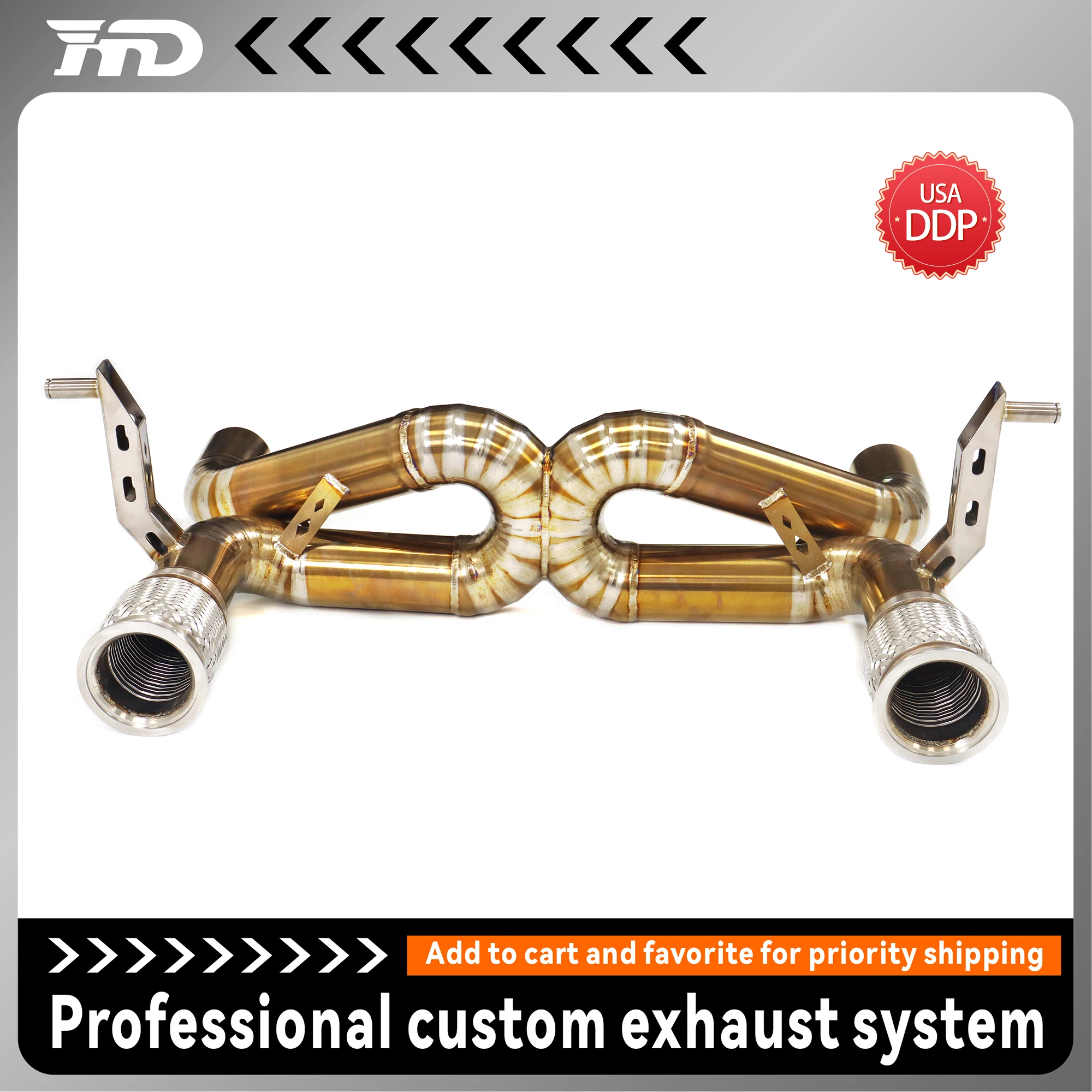 

Выхлопная система HMD Ti Catback для Lamborghini Huracan EVO, прямая замена, простая установка