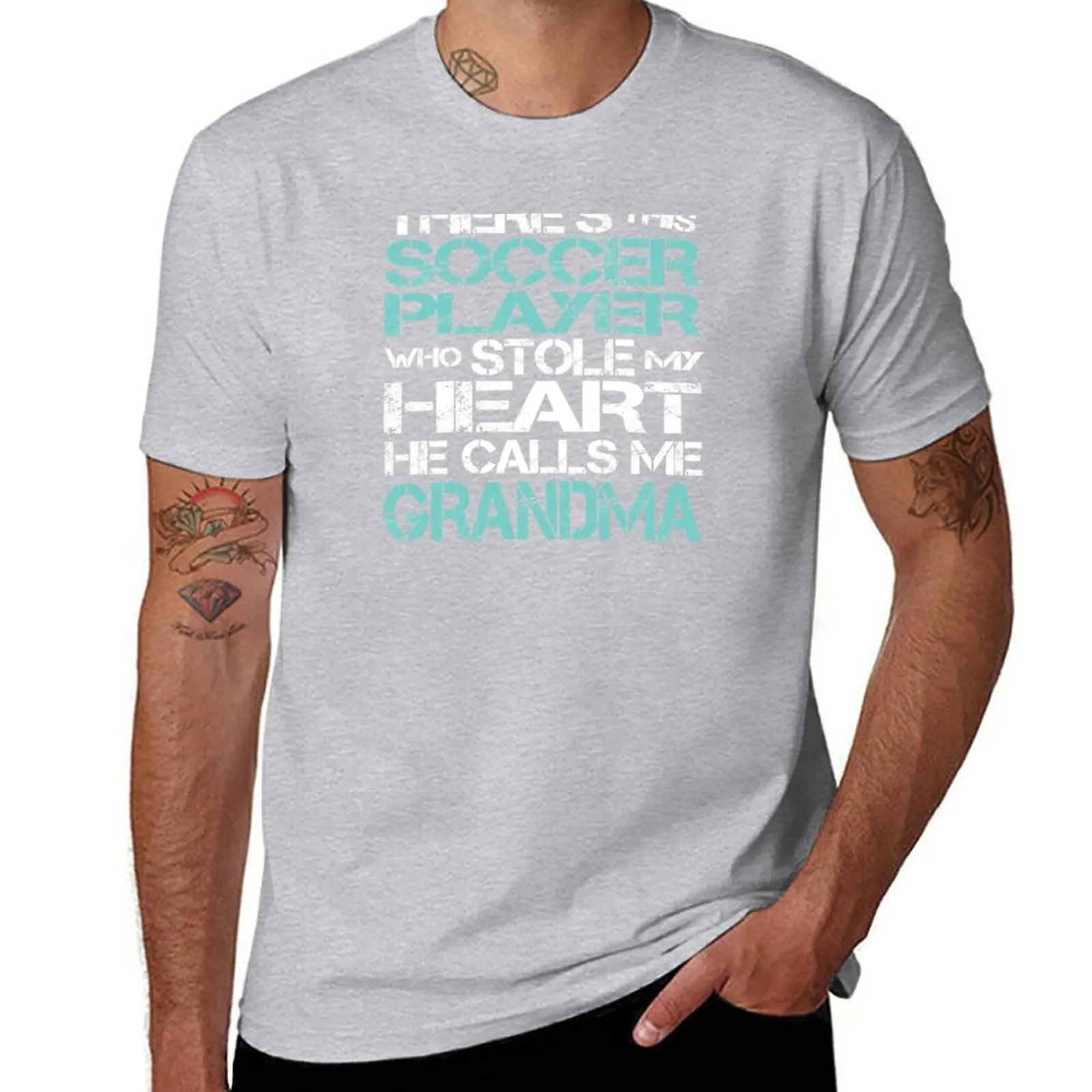 

New Soccer Player Stole My Heart He Calls Me Grandma T-Shirt sublime t shirt summer tops mens funny t shirts