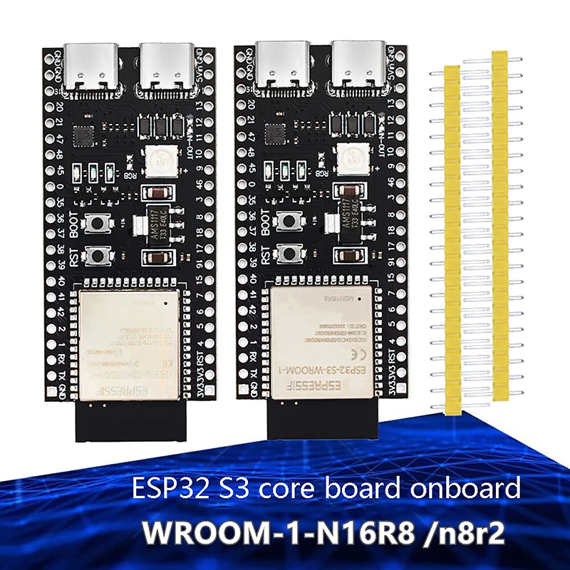 Placa de desarrollo de malla BLE 5,0 compatible con Bluetooth, WiFi, ESP32-S3-N16R8, ESP32S3, módulo inalámbrico, ESP32-S3-WROOM-1For, Arduino