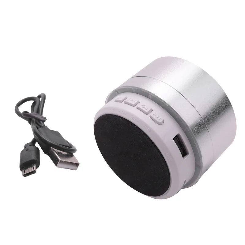 Wireless Mini Super Bass Bluetooth Music Speaker For Samsung iPhone iPad Tablet Silver Grey