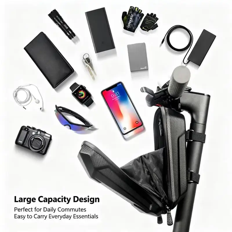Waterproof Shockproof EVA Electric Scooter Hanging Bag Universal Bicycle Front Storage Pouch for Daily Riding