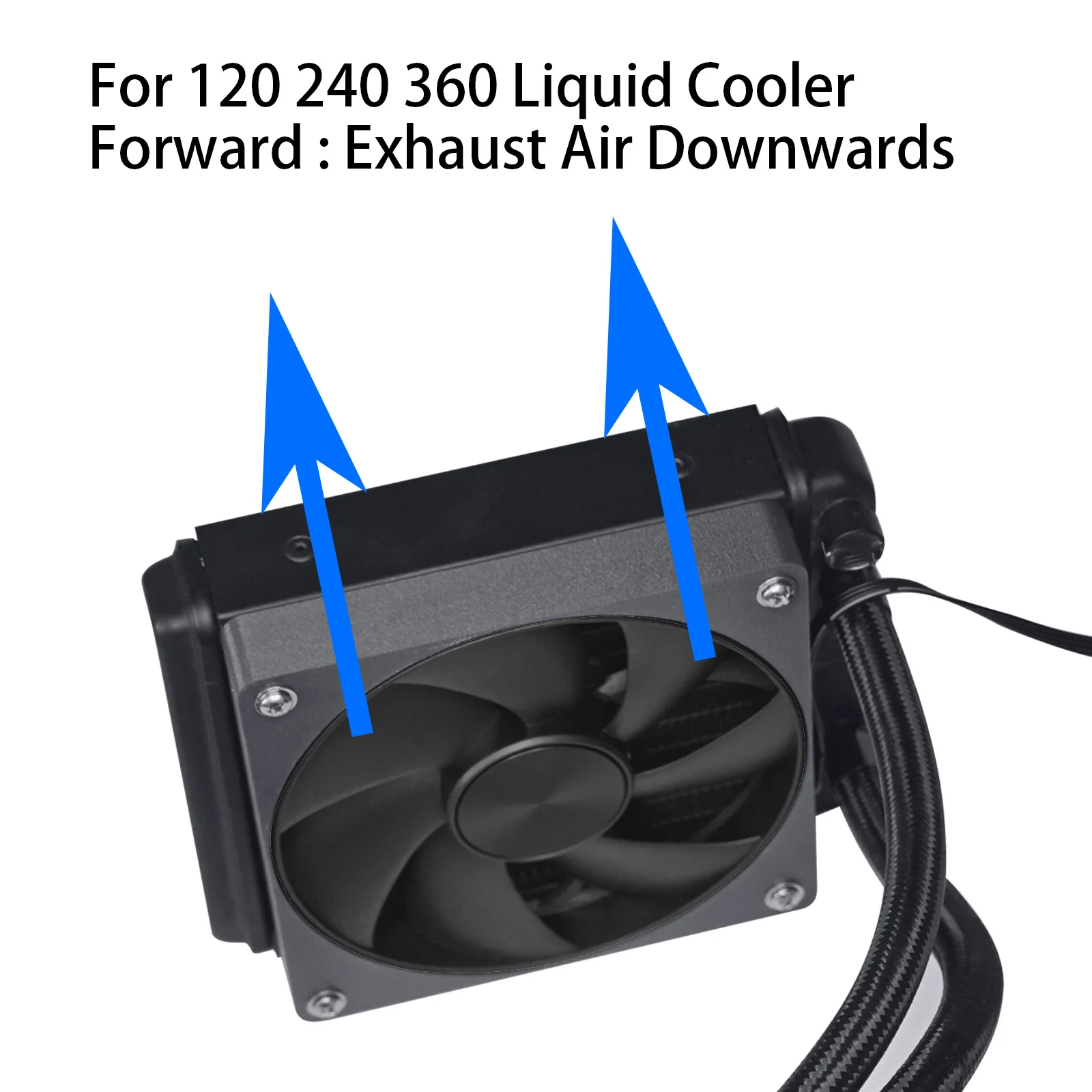 3D Printed 4090 Fan,12018 12CM PWM 4Pin,3300RPM FDB Bearing,High Performance,Pressure-optimised,for ITX PC Case Liquid Cooler view 6