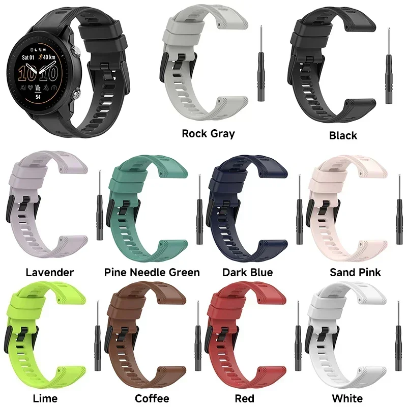 Sports Silicone Strap For Garmin Forerunner 965 955 Solar 945 935 745 Strap Watch Band 22mm Replacement Wristband Bracelet