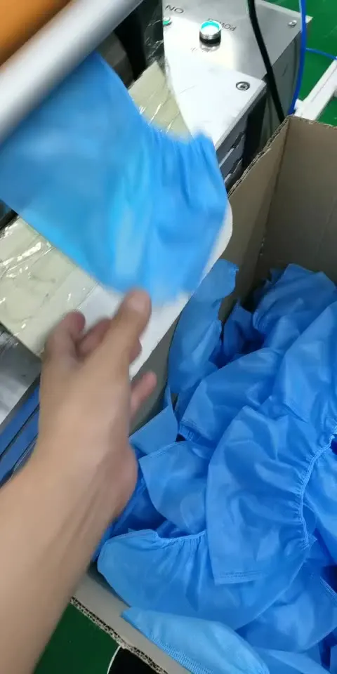 YUGONG Automatic Machine Ultrasonic Non Woven Shoe Cover Making Machine