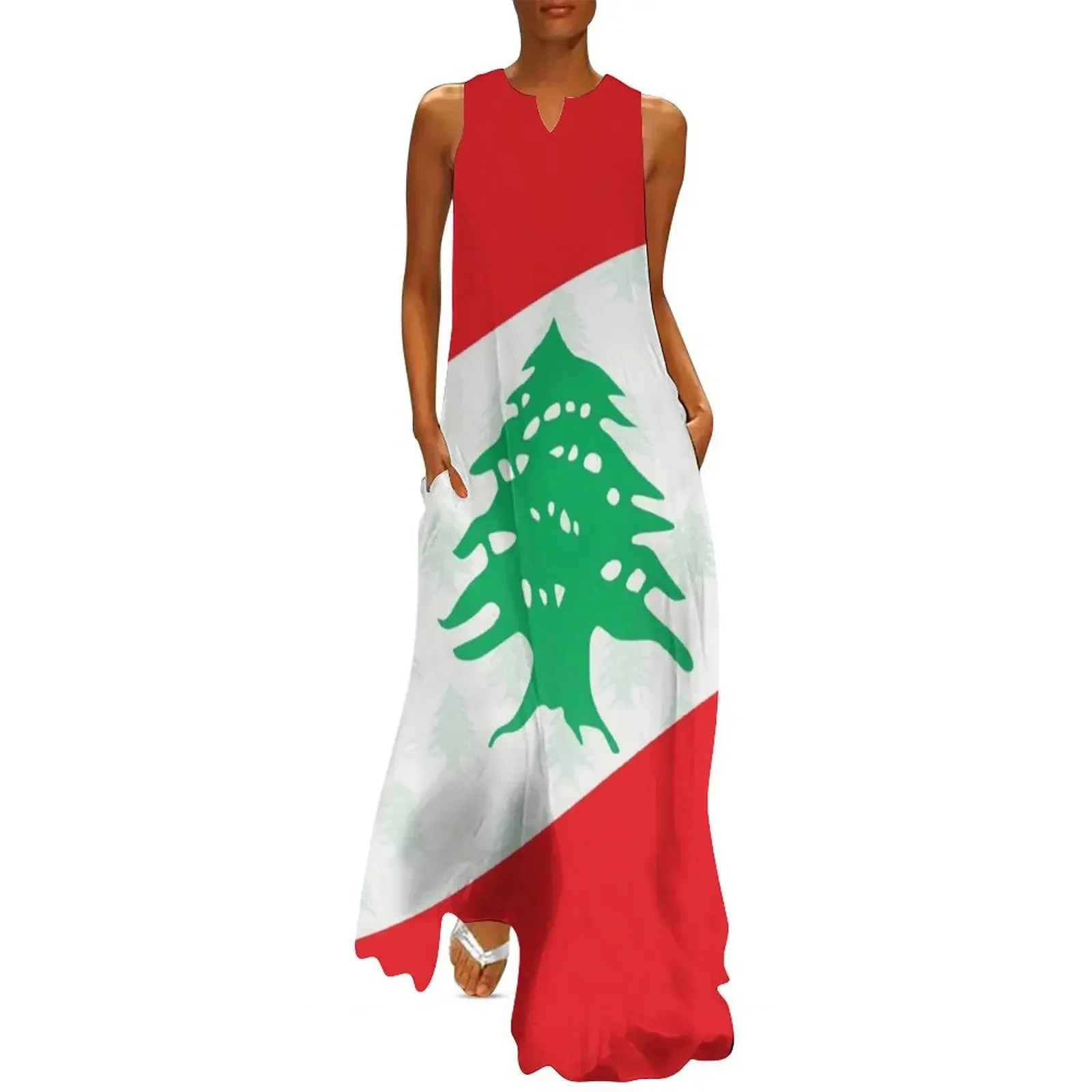 

Lebanon flag Long Dress prom dresses women's dresses luxury summer dress womens 2025 summer women's suit Dress