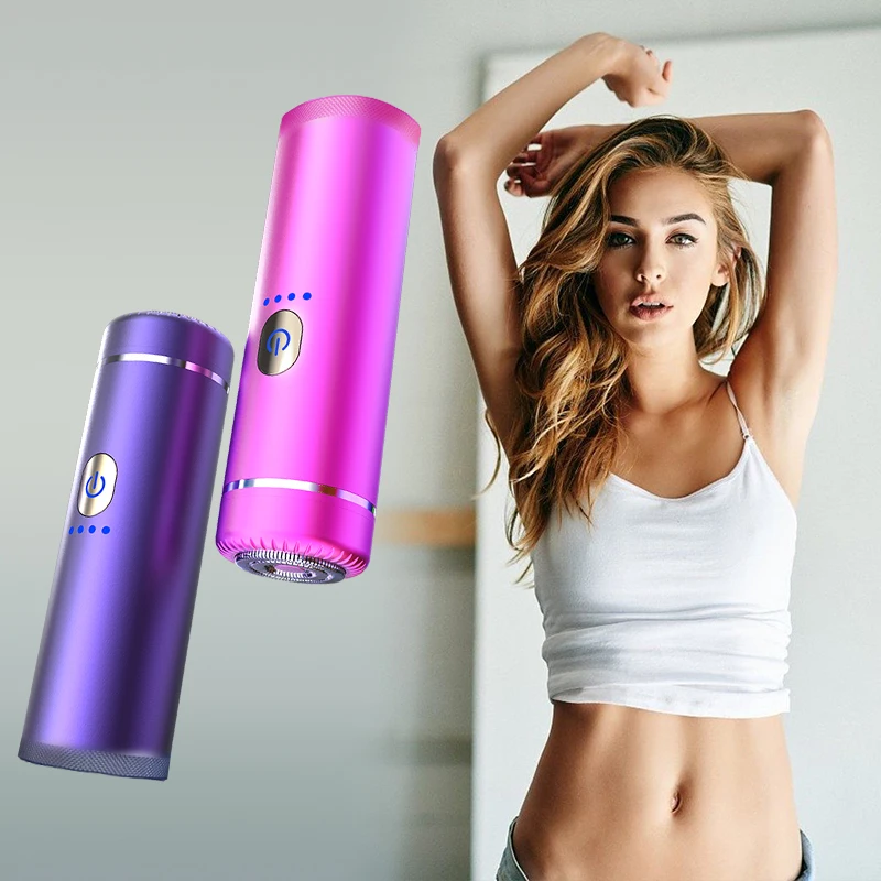 Facial Hair Remover for Women, Eyebrow Trimmer Nose Hair Mini Bikini Razor Precise Shaper, Portable Rechargeable Epilator for Li