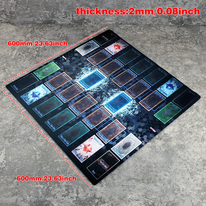 Non-Slip Rubber Base Large Premium Two 2-Player Playmat Double Duel Field TCG 2-Game Mat 24