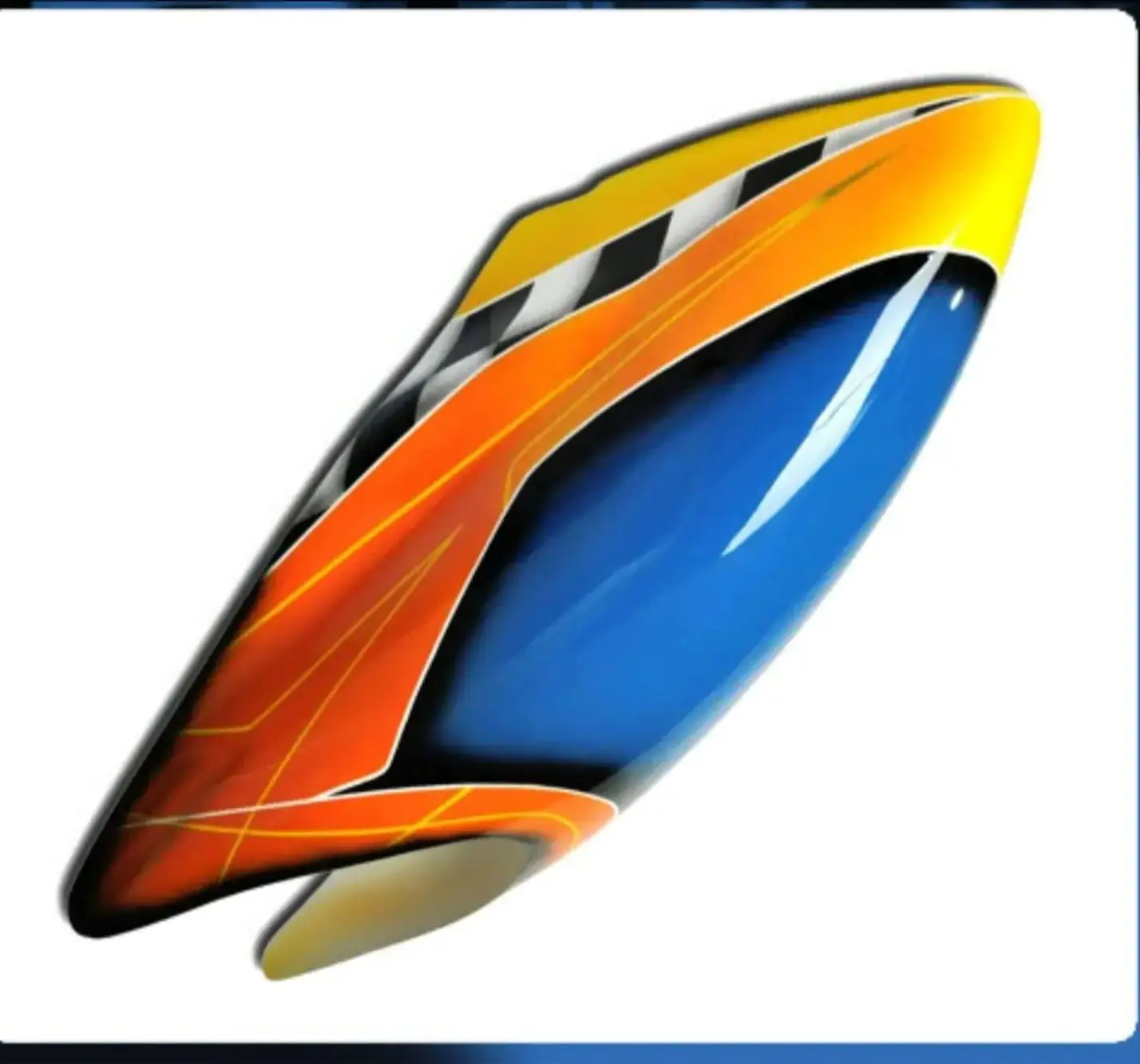 RC 600 Heli Fiber Glass Canopy Shell For l Align Trex 600N Helicopter