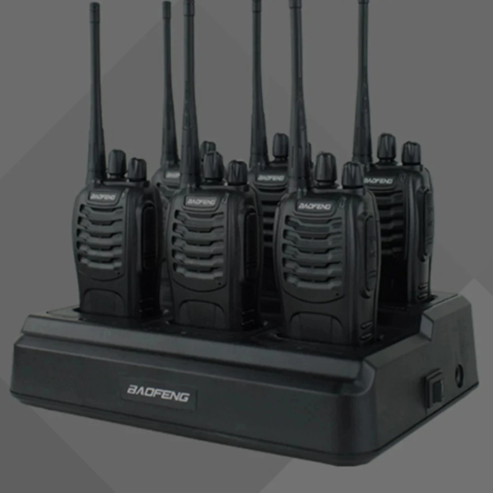 6 Packed Baofeng BF-888S Walkie Talkie Dual Band Portable Long Range Standby 5W 4A UHF 400-470MHz Ham Two Way Radio for Hunting