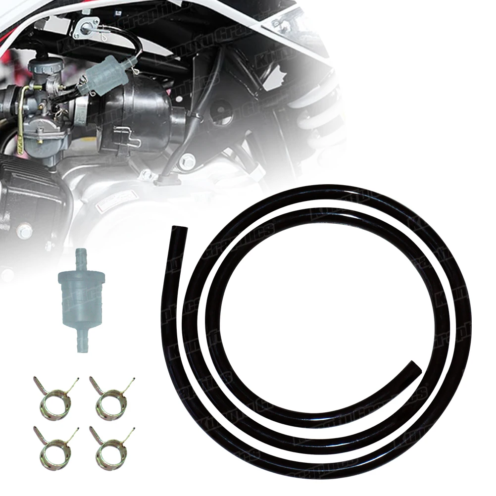

1/5" (5mm) ID Dirt Bike Fuel Lines Hose 100cm Gas Line Universal for Motorcycle ATV Scooter Quad Carburetor Accessories