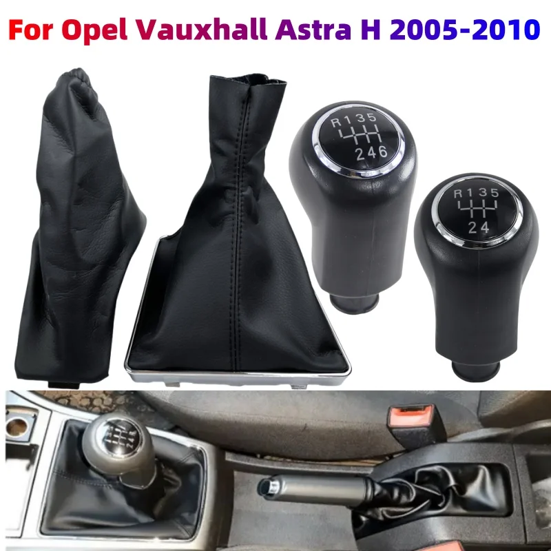 Para Opel Astra H 1.6 Vauxhall 2005 2006 2007 2008 2009 2010: Pomo de palanca de cambios, Freno de mano, Funda de palanca de cambios y Collarín
