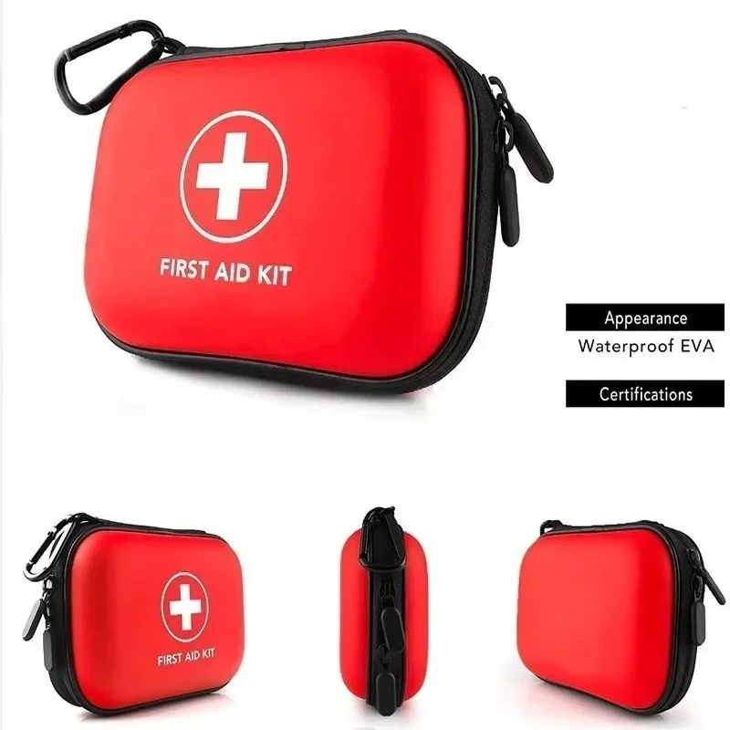 حقيبة تخزين صغيرة محمولة من مادة إي في إيه للإسعافات الأولية الطبية الفارغة صندوق تخزين حقيبة الطب في حالات الطوارئ للسفر والتخييم والبقاء على قيد الحياة #4