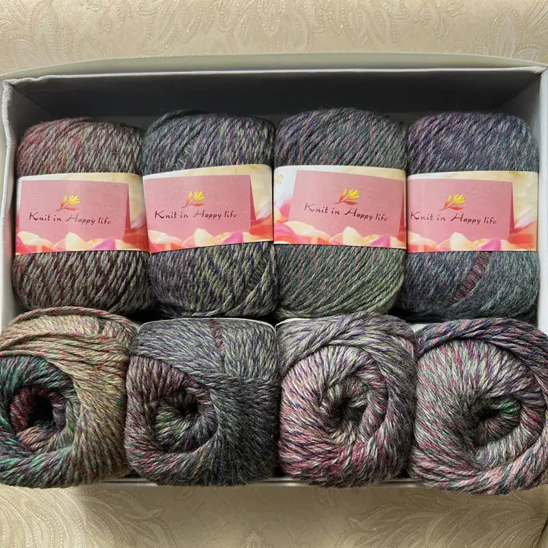Picture 3: 500g/set Segment Dyeing Wool Knitting Yarn Sweater Cardigan Hats Scarf Shawl Diy Soft Comfortable Fluffy Warm Gradient Thread