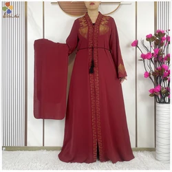 Vestido muçulmano para as mulheres, chiffon cardigan, solto, roupas islâmicas, aberto, zíper, dubai, nova moda