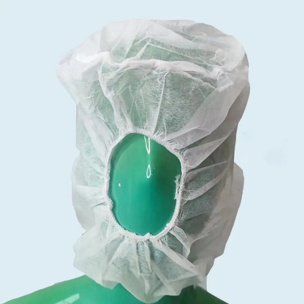 

Disposable Head Cover 5/10/15pcs Disposable Beard Hair Nets Full Face Hood Caps Unisex Non-woven Food Service Cooking Head