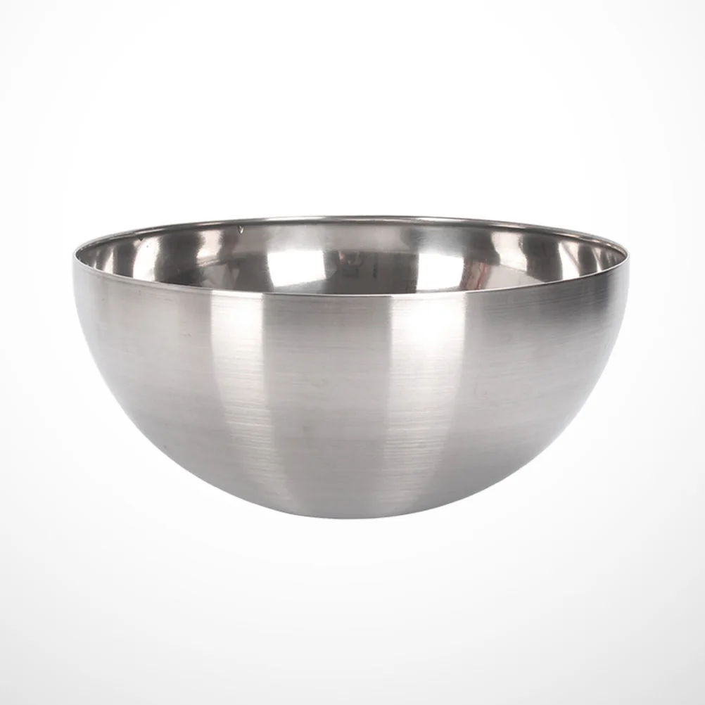 

Stainless Steel Salad Bowl Hemisphere 20x9cm Mixing Bowl Egg Beating Soup Vegetable Serving Stainless Steel Mixing Bowls