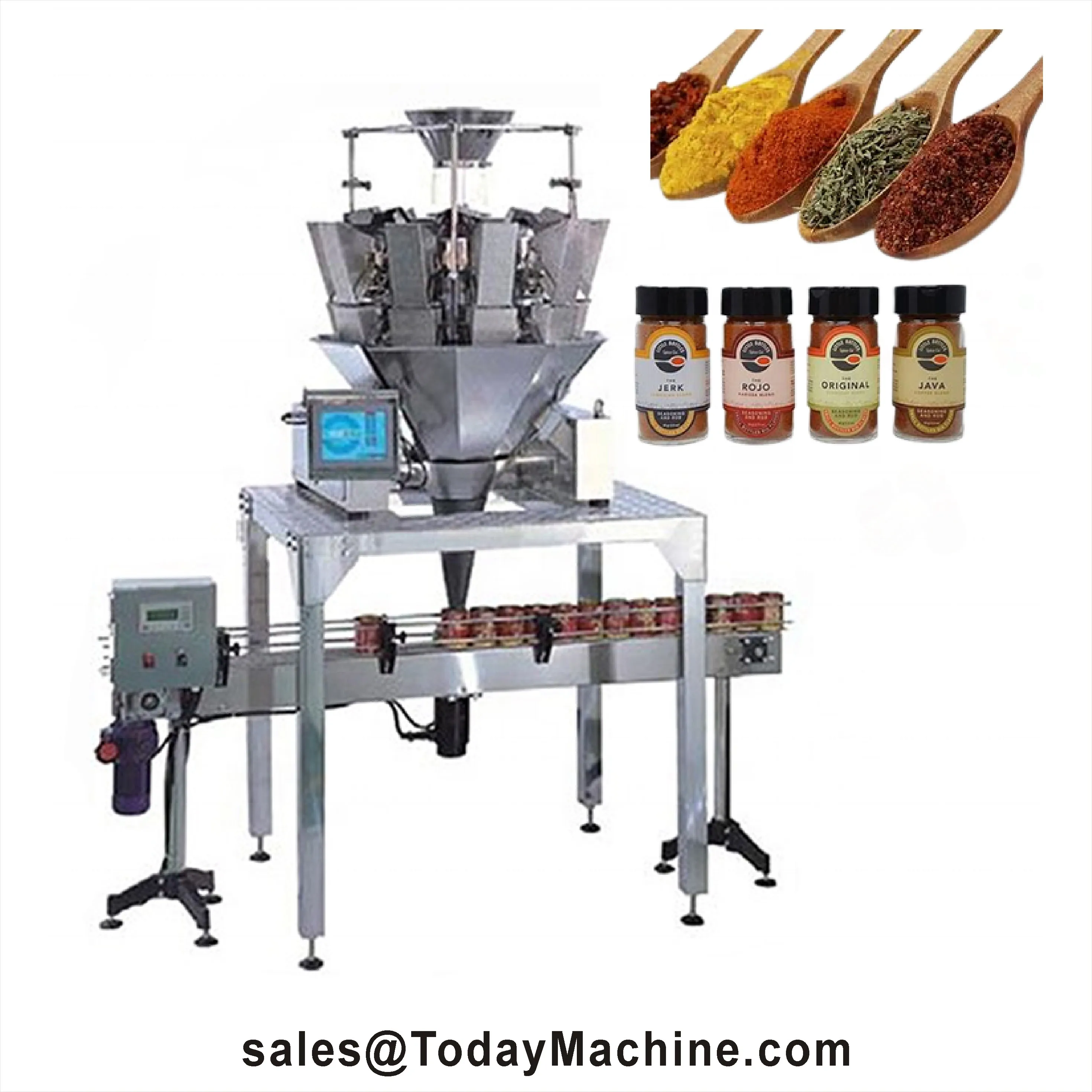 Full Automatic Granule Weighing Popcorn Jar Candy Gummy Bottle Filling Machine