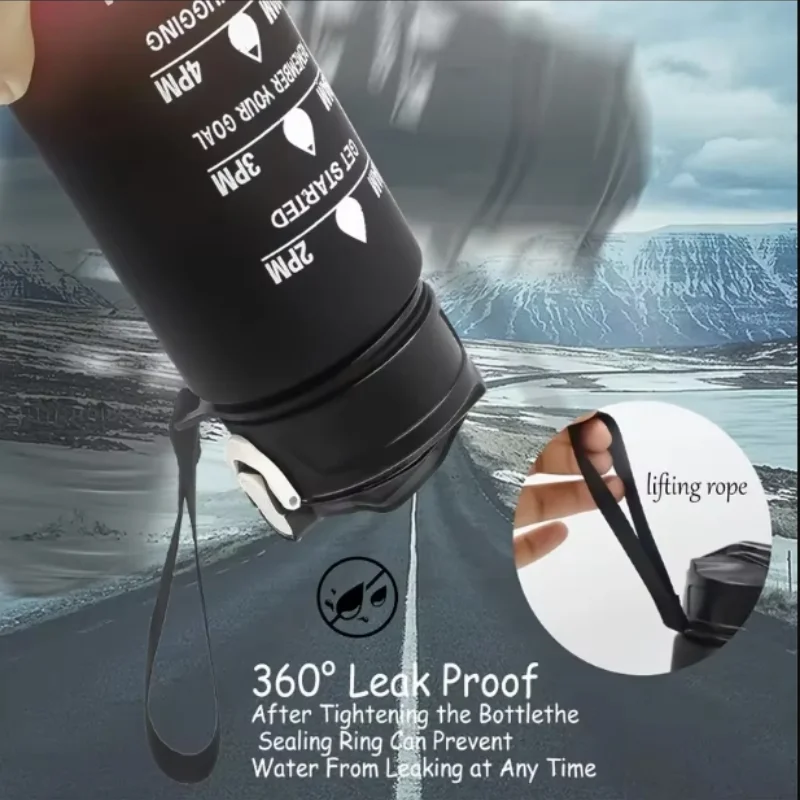 Sports Water Bottle with Time- - Outdoor Sports Adventure ulasan dan harga
